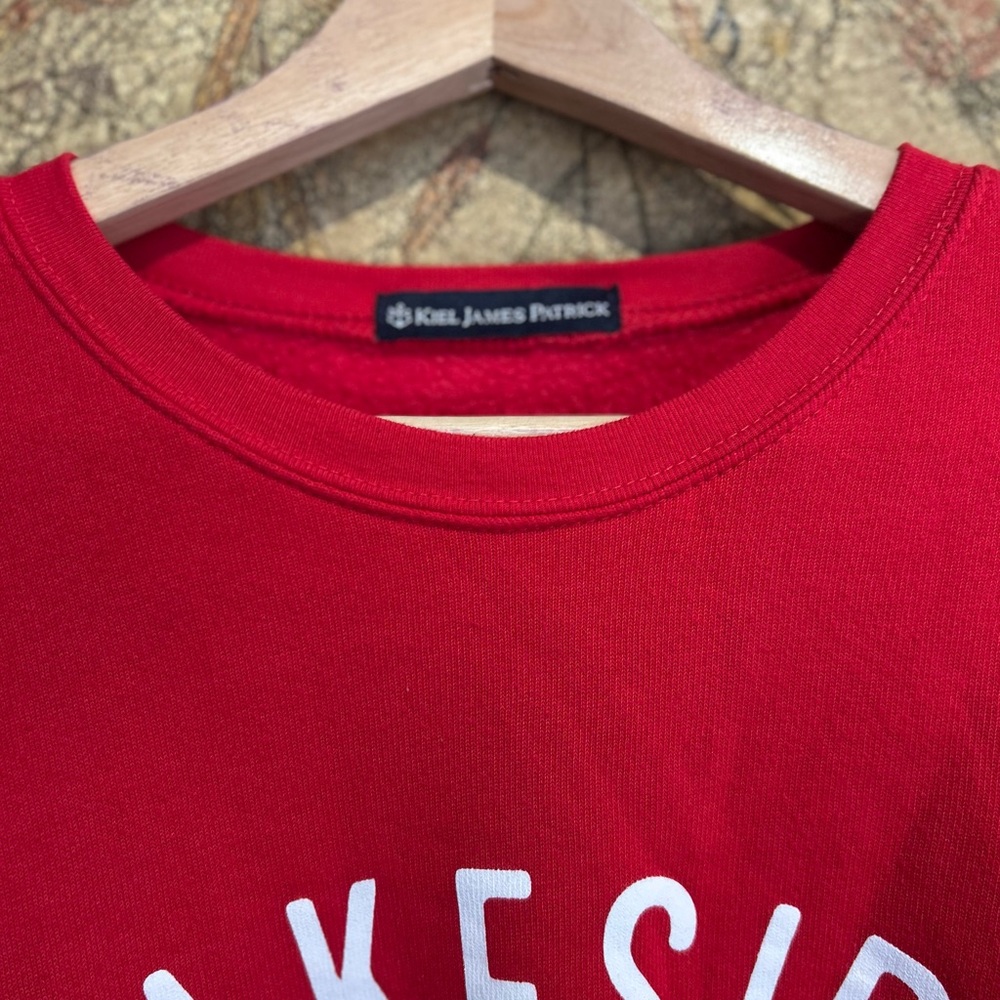 Kiel James Patrick Red “Lakeside” Crewneck Sweatshirt Size Large - Picture 5 of 6